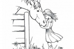 Farm-Horse-and-Girl-Friendship-Scene